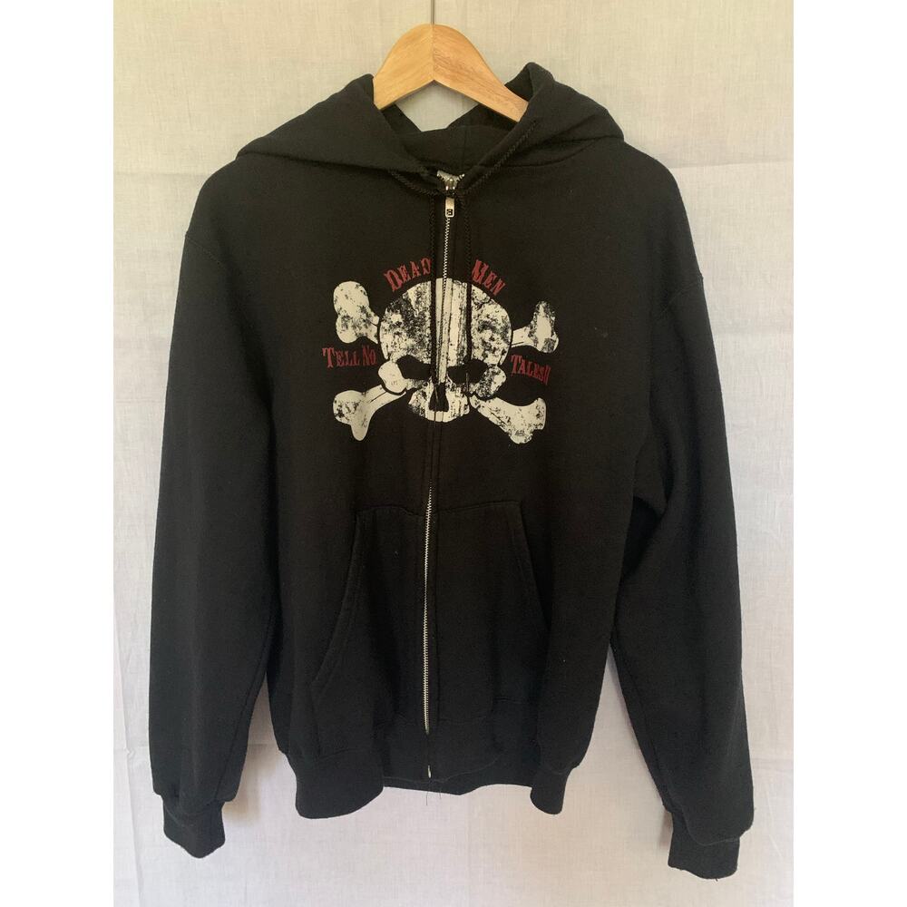 Vintage Disney Pirates of the Caribbean Youth Zip Up Hoodie Size Small